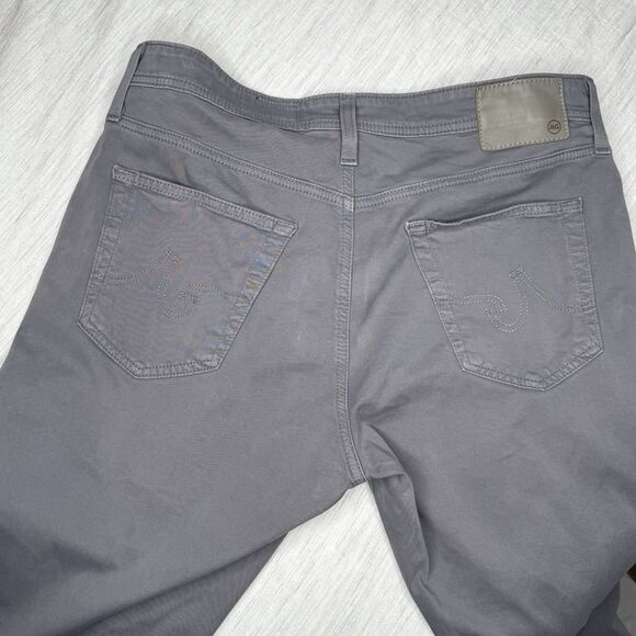 AG Adriano Goldschmied Everett Slim Straight Pants Gray Chinos Mens 34 - Picture 12 of 16